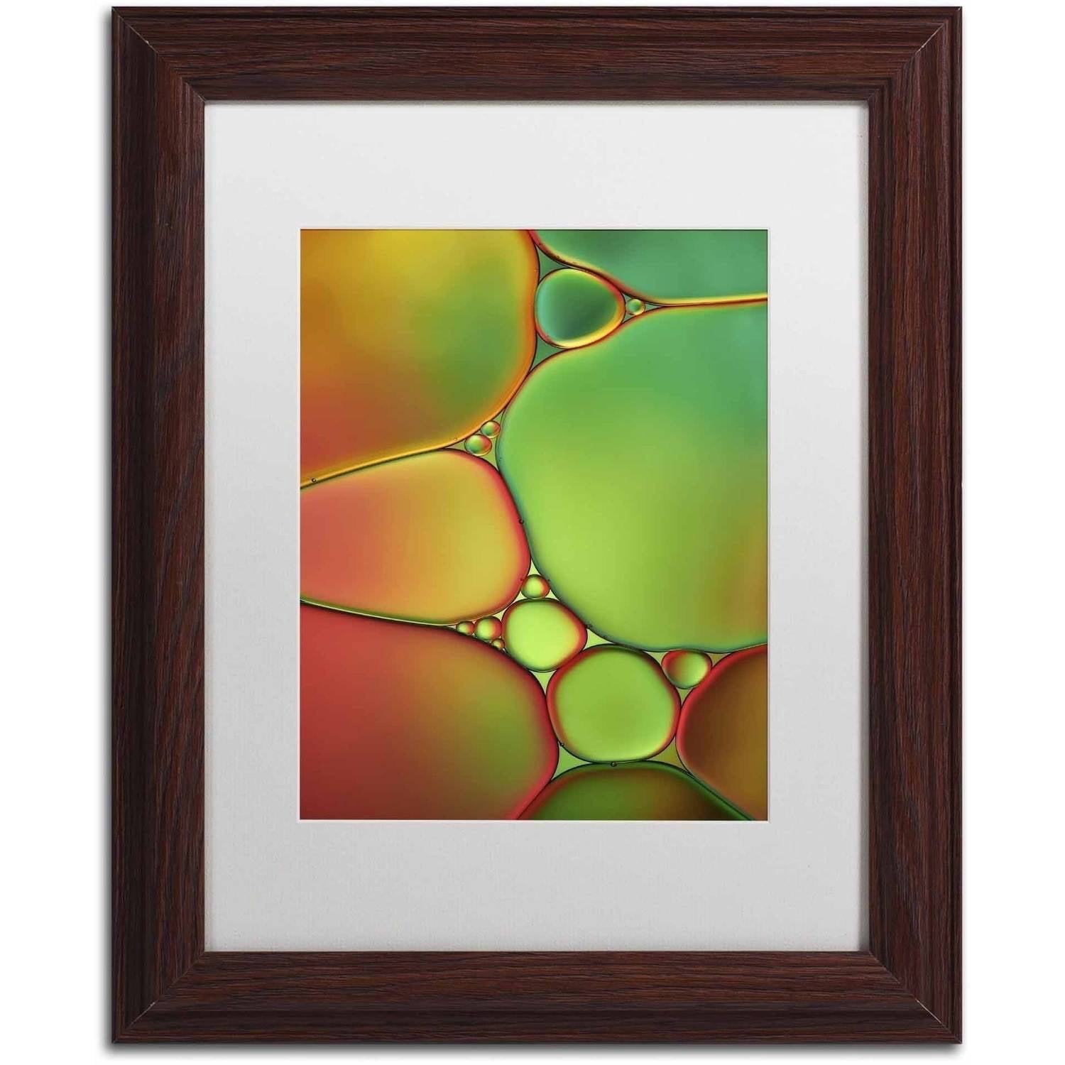 Trademark Fine Art 'Stained Glass II' Canvas Art by Cora Niele, White Matte, Wood Frame