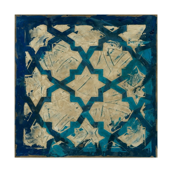 Trademark Fine Art 'Stained Glass Indigo I' Canvas Art by Megan Meagher