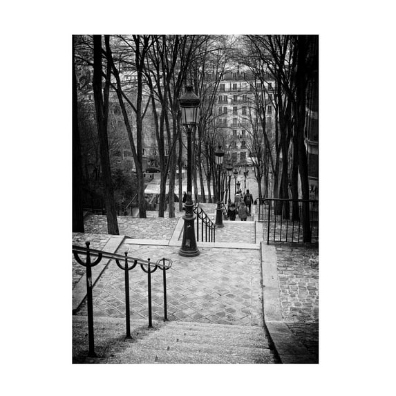 Trademark Fine Art Philippe Hugonnard Staircase Montmartre Paris Canvas Wall Art - 18x24