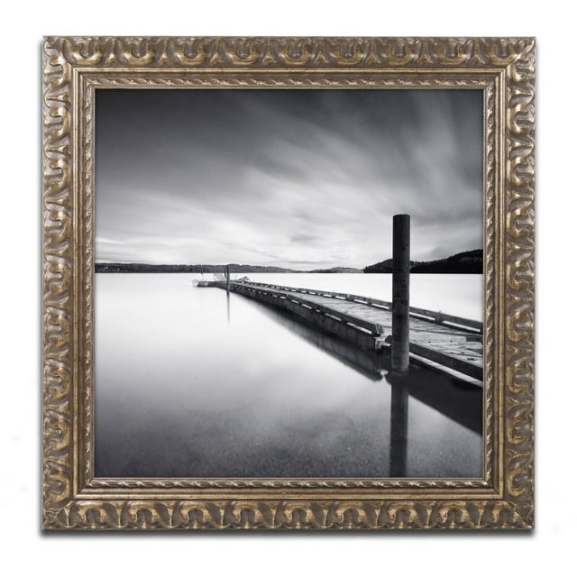 Trademark Fine Art "Stand By" Canvas Art by Moises Levy Gold Ornate Frame