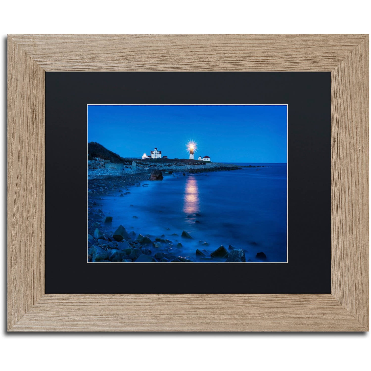 Trademark Fine Art "Star Beacon" Canvas Art by Michael Blanchette Photography Black Matte, Birch Frame