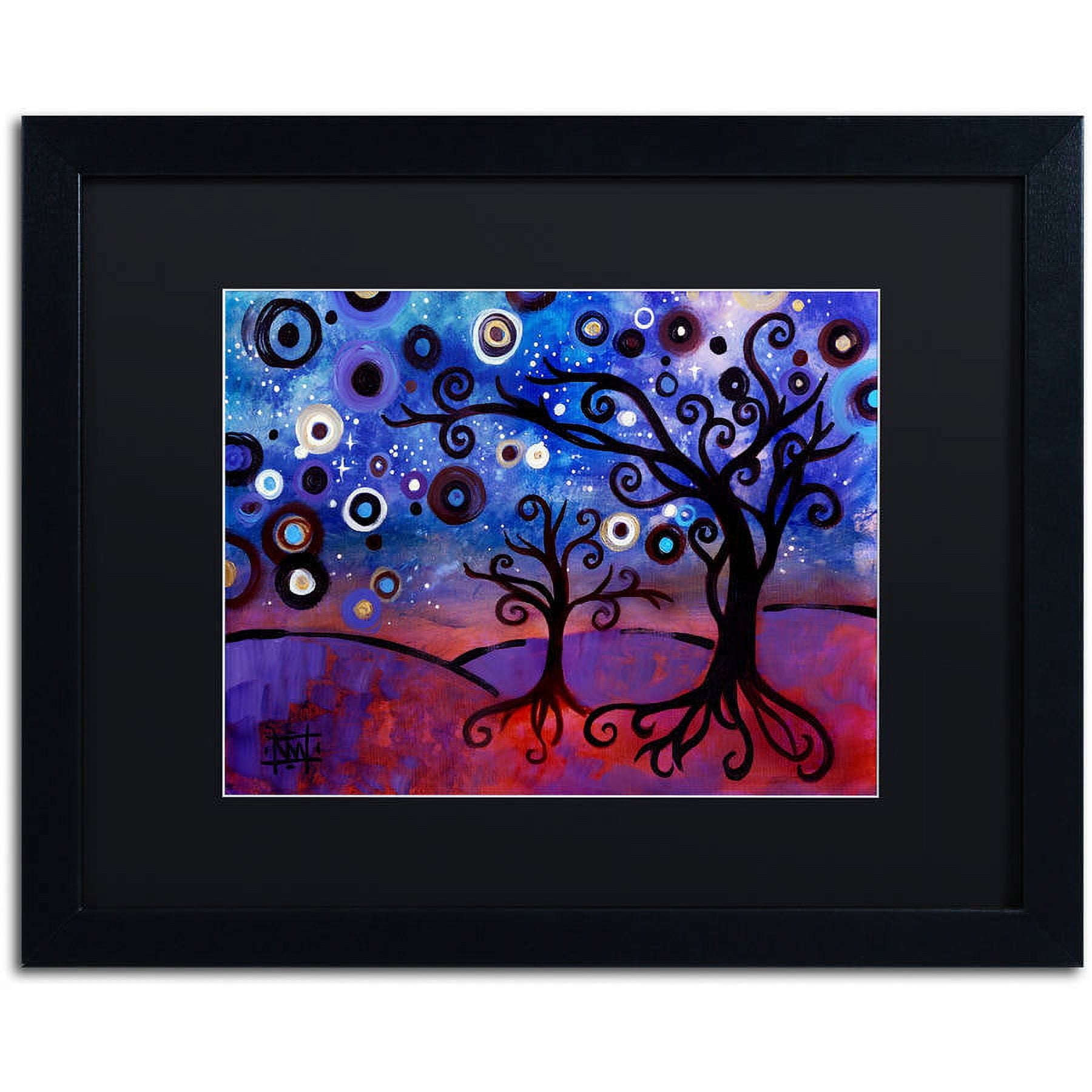 Trademark Fine Art "Star Lit Dream" Canvas Art by Natasha Wescoat, Black Matte, Black Frame