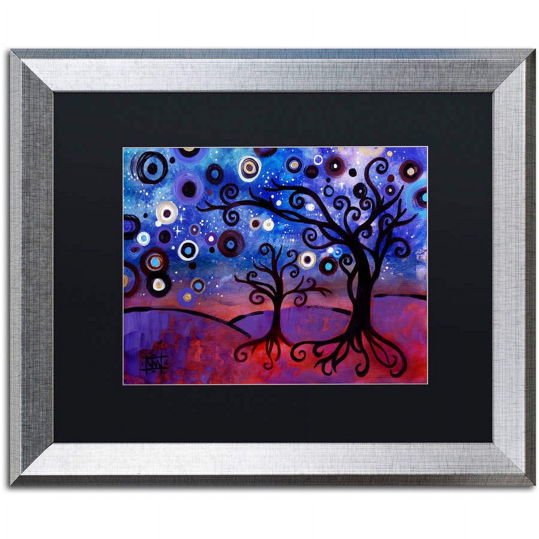 Trademark Fine Art "Star Lit Dream" Canvas Art by Natasha Wescoat, Black Matte, Silver Frame