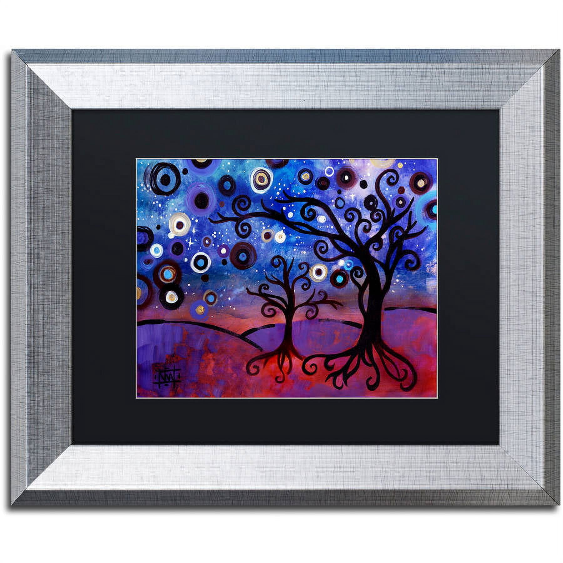 Trademark Fine Art "Star Lit Dream" Canvas Art by Natasha Wescoat, Black Matte, Silver Frame