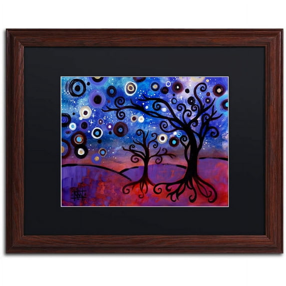 Trademark Fine Art "Star Lit Dream" Canvas Art by Natasha Wescoat, Black Matte, Wood Frame