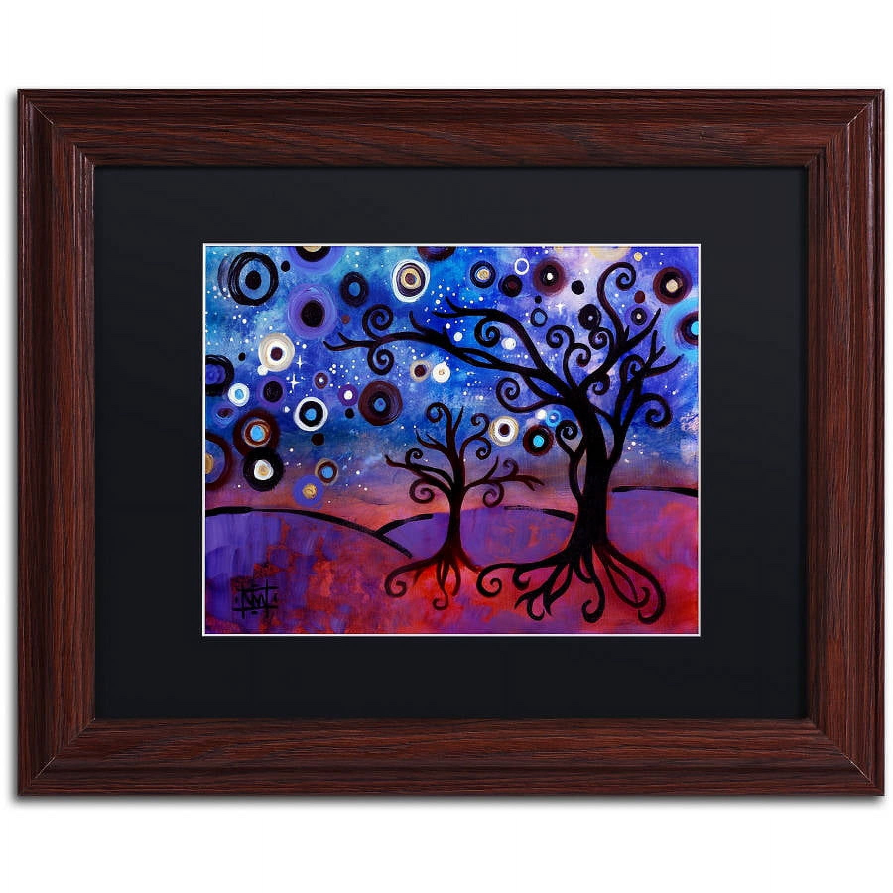 Trademark Fine Art "Star Lit Dream" Canvas Art by Natasha Wescoat, Black Matte, Wood Frame