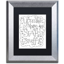 Trademark Fine Art "Star Stuff" Canvas Art by Elizabeth Caldwell, Black Matte, Silver Frame