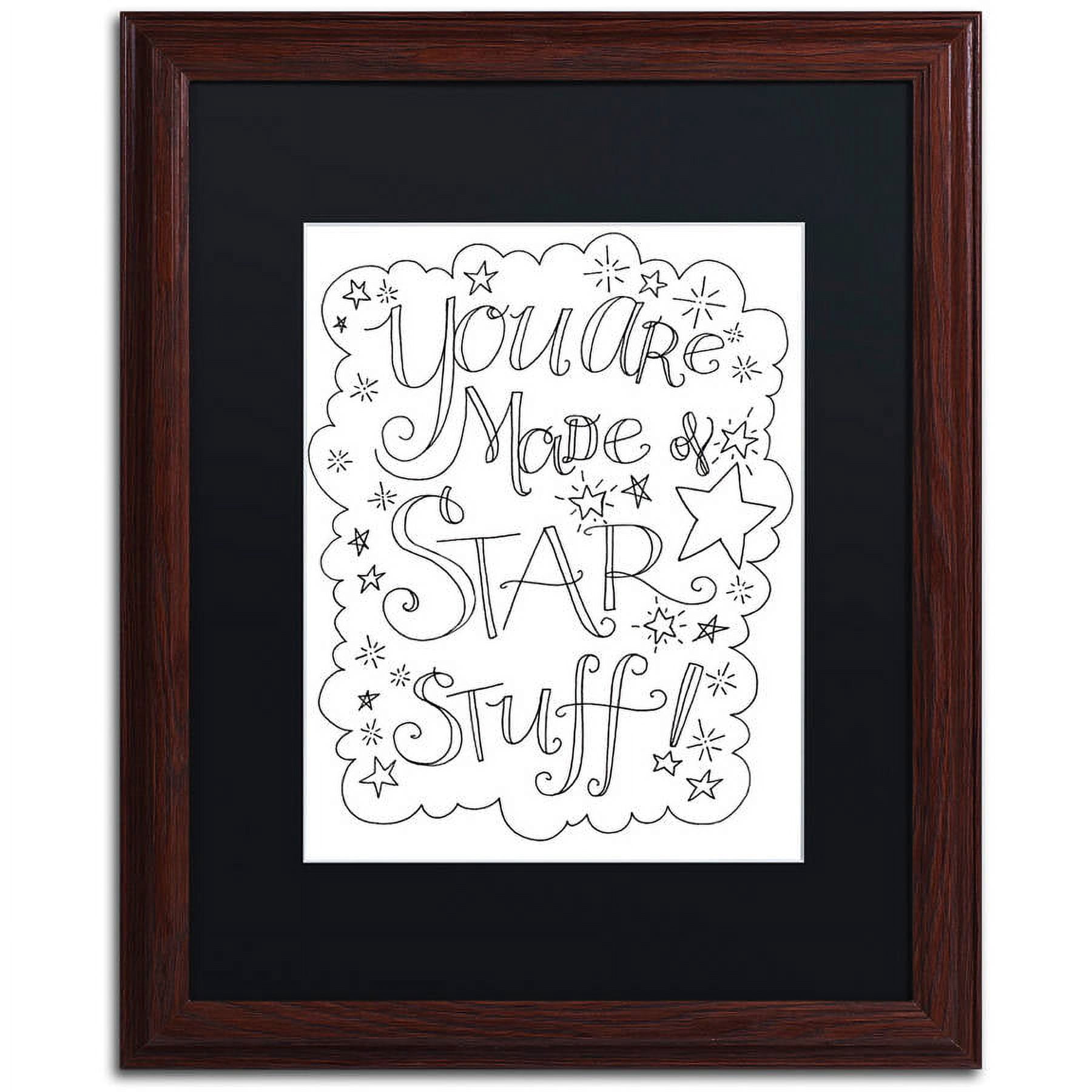 Trademark Fine Art "Star Stuff" Canvas Art by Elizabeth Caldwell, Black Matte, Wood Frame