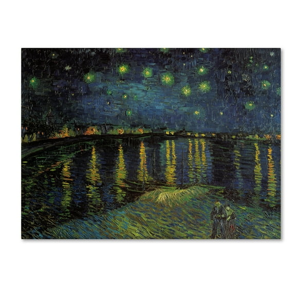 Trademark Fine Art 'Starlight Over the Rhone' Canvas Art by Vincent van Gogh