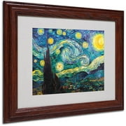 Trademark Fine Art 'Starry Night' Framed Matted Art by Vincent van Gogh