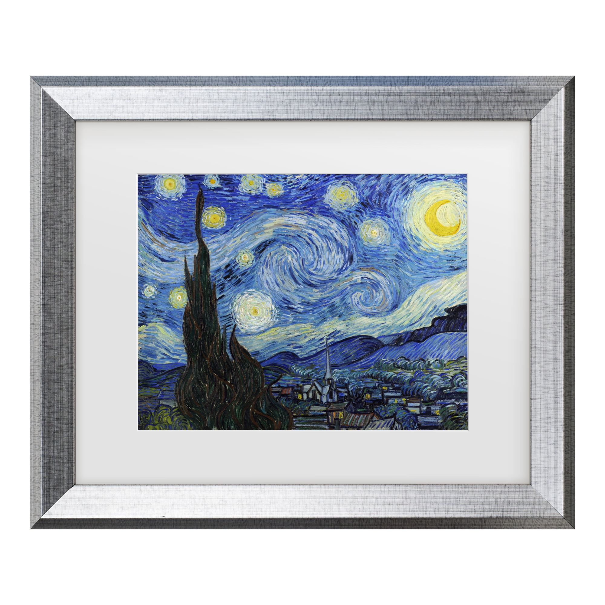 Trademark Fine Art 'Starry Night' Matted Framed Art by Vincent van Gogh