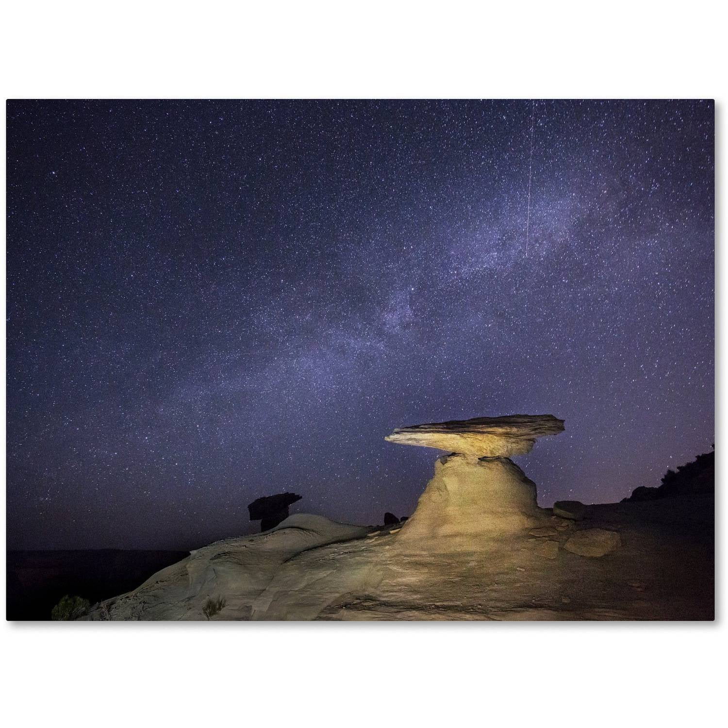 Trademark Fine Art "Starry Night in Arizona III" Canvas Art by Moises Levy