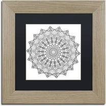 Trademark Fine Art "Stars Mandala" Canvas Art by Kathy G. Ahrens, Black Matte, Birch Frame