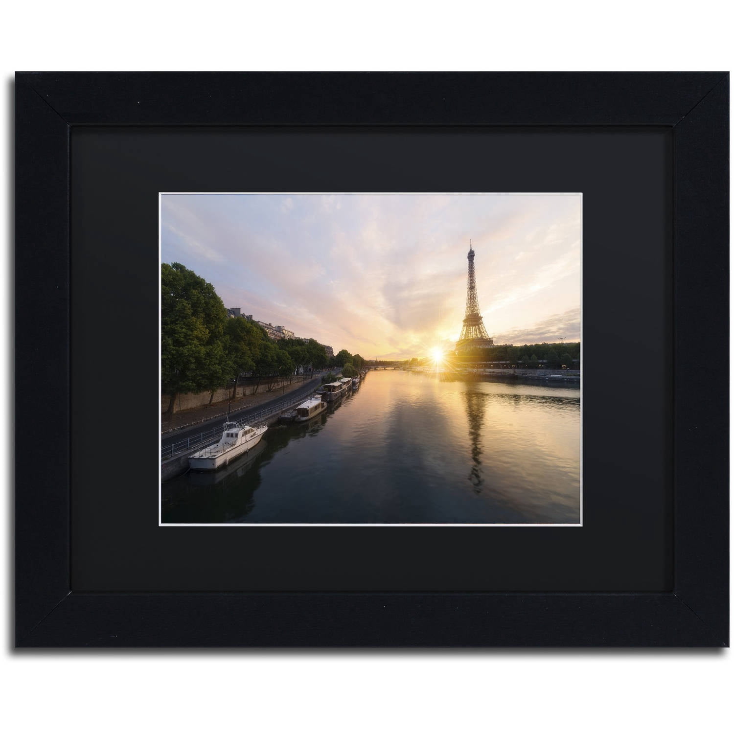 Trademark Fine Art 'Stay Up Paris' Canvas Art by Mathieu Rivrin, Black Matte, Black Frame