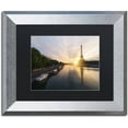 thumbnail image 1 of Trademark Fine Art 'Stay Up Paris' Canvas Art by Mathieu Rivrin, Black Matte, Silver Frame, 1 of 4