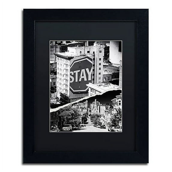 Trademark Fine Art "Staying in San Francisco" Canvas Art by Philippe Hugonnard Black Mat, Black Frame