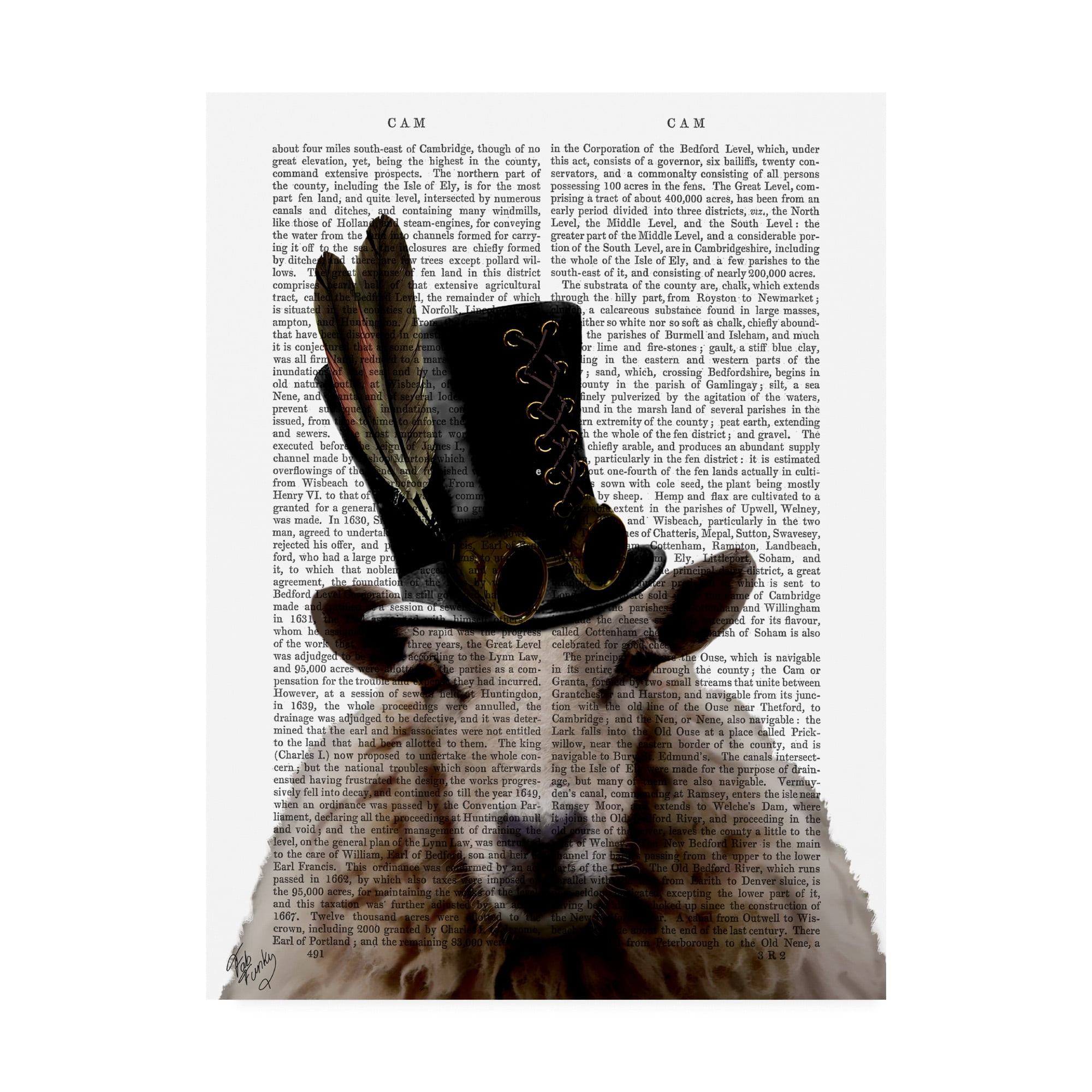 Trademark Fine Art 'Steampunk Sheep' Canvas Art by Fab Funky