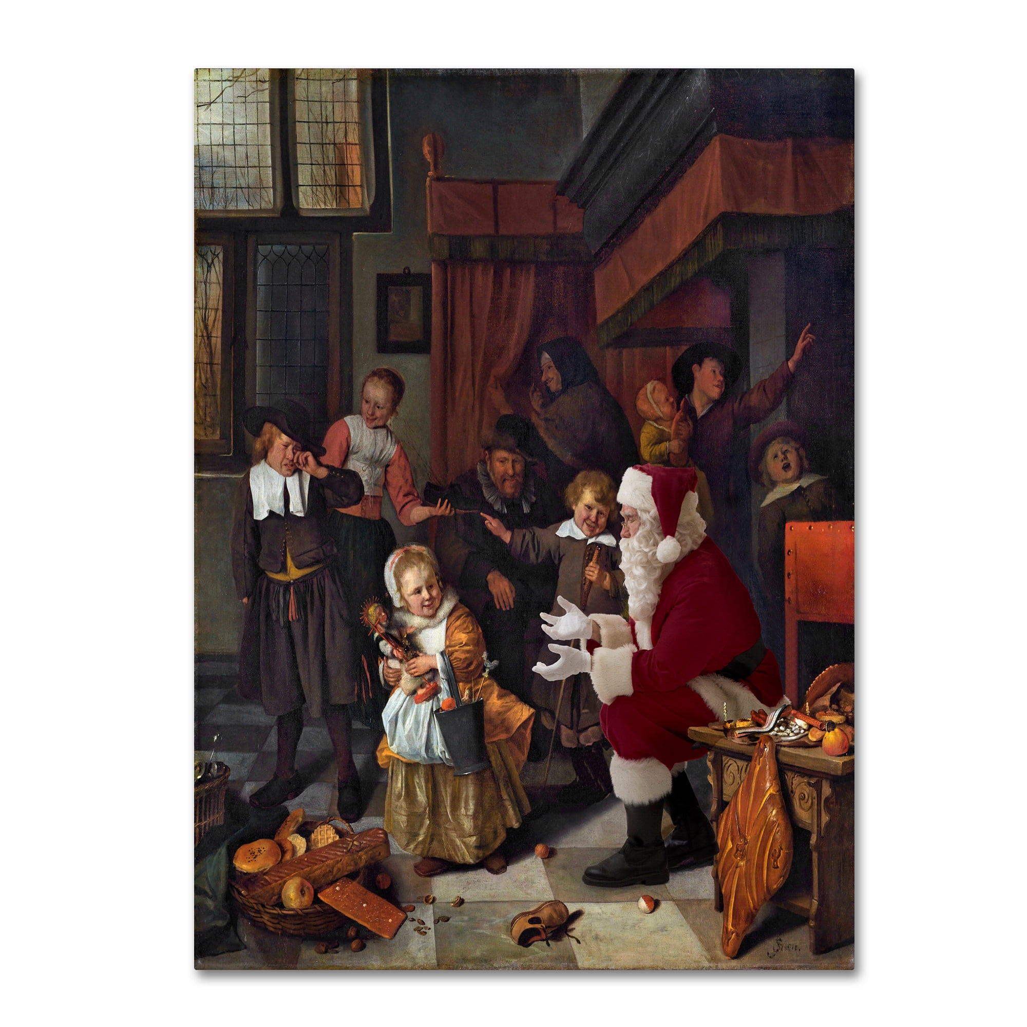 Trademark Fine Art 'Steen-The Feast Of St. Nicholas' Canvas Art by Ed Wheeler