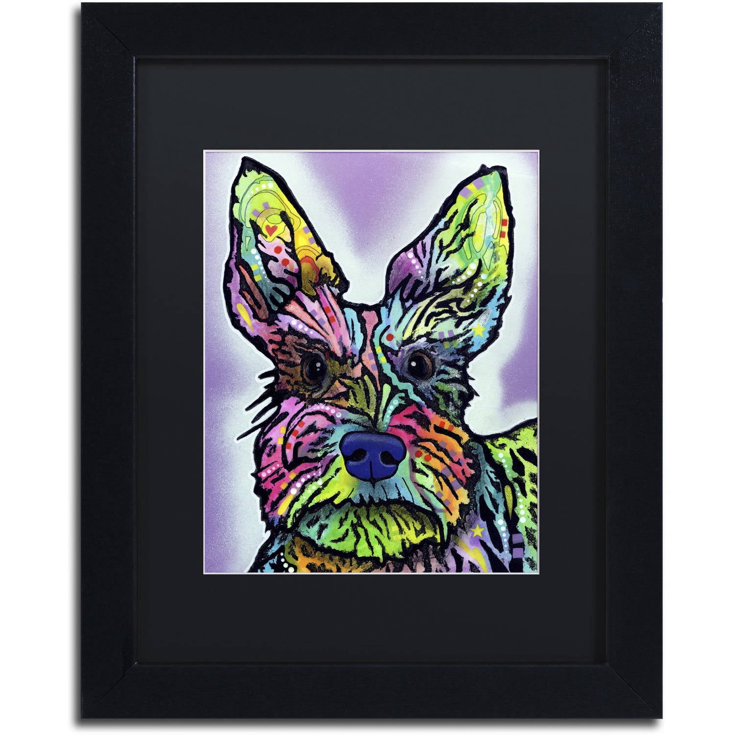 Trademark Fine Art "Stella" Canvas Art by Dean Russo, Black Matte, Black Frame