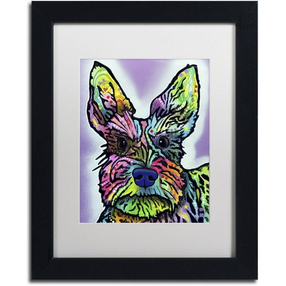 Trademark Fine Art "Stella" Canvas Art by Dean Russo, White Matte, Black Frame