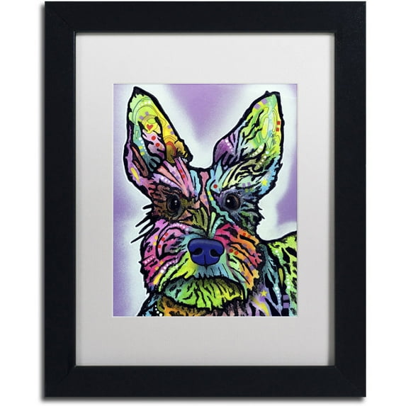 Trademark Fine Art "Stella" Canvas Art by Dean Russo, White Matte, Black Frame