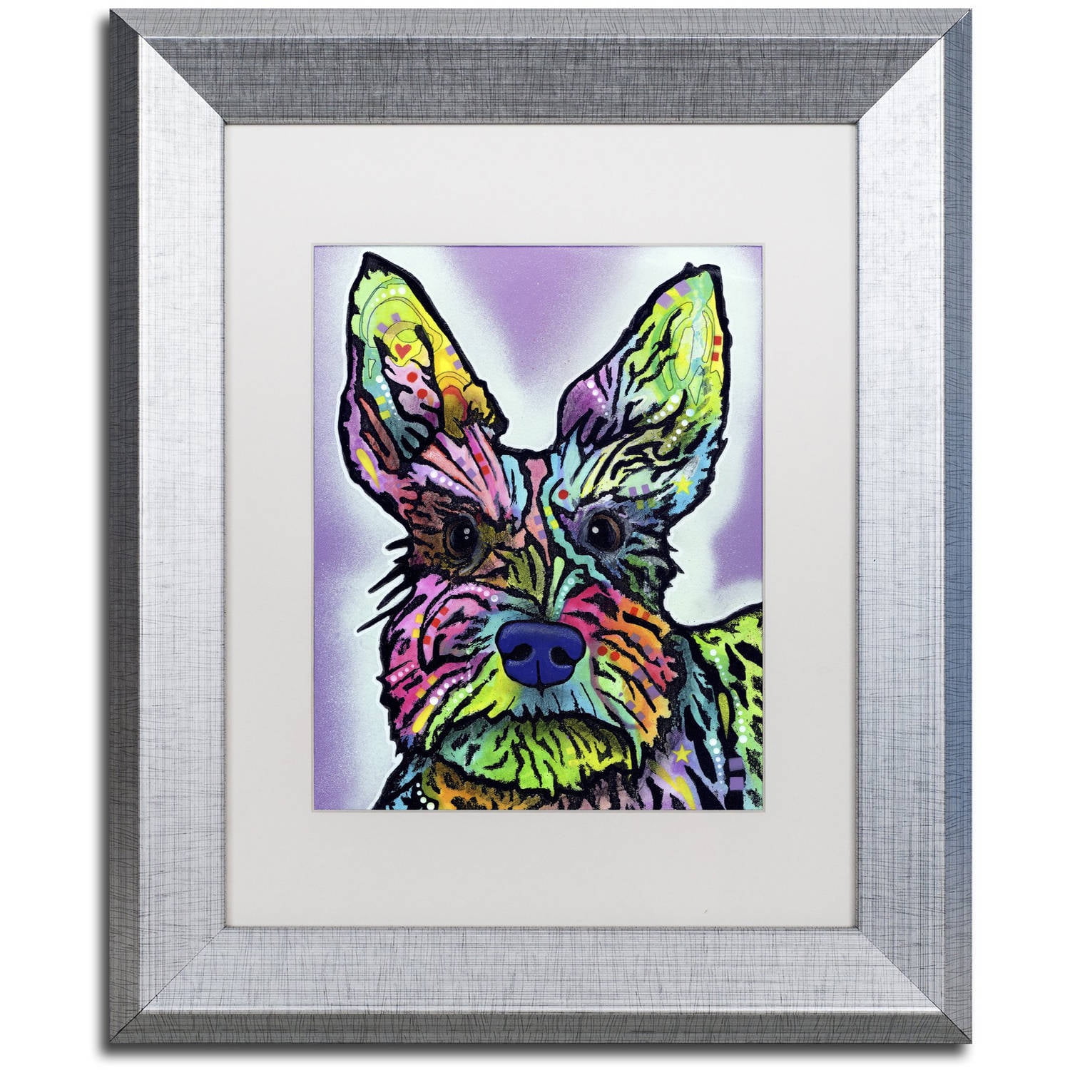 Trademark Fine Art "Stella" Canvas Art by Dean Russo, White Matte, Silver Frame