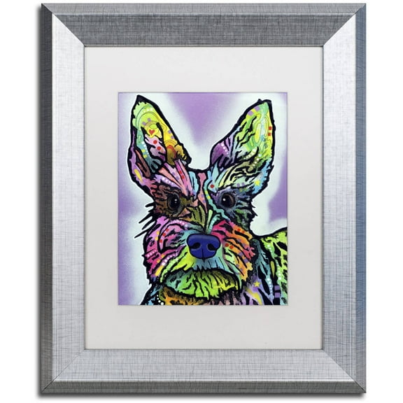 Trademark Fine Art "Stella" Canvas Art by Dean Russo, White Matte, Silver Frame