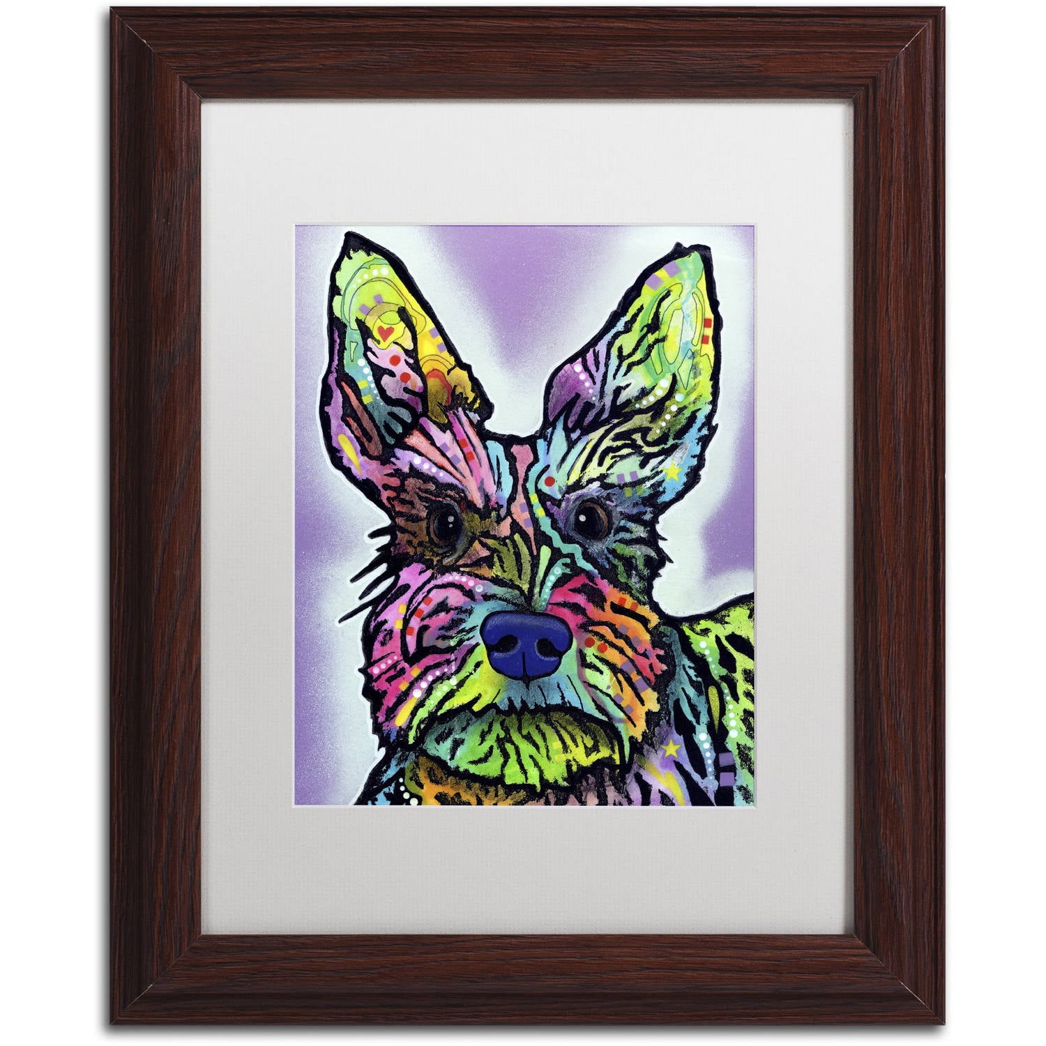Trademark Fine Art "Stella" Canvas Art by Dean Russo, White Matte, Wood Frame