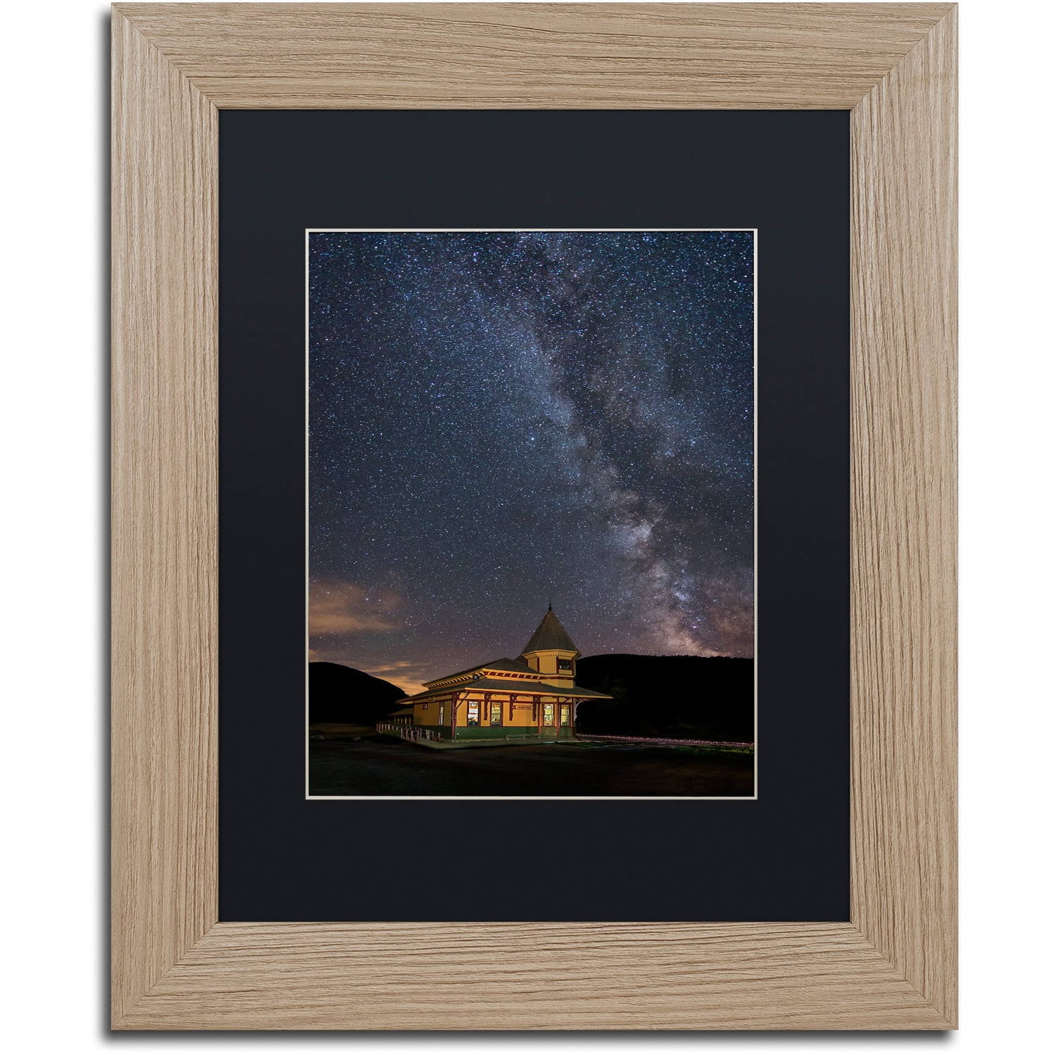 Trademark Fine Art "Stellar Depot" Canvas Art by Michael Blanchette Photography Black Matte, Birch Frame