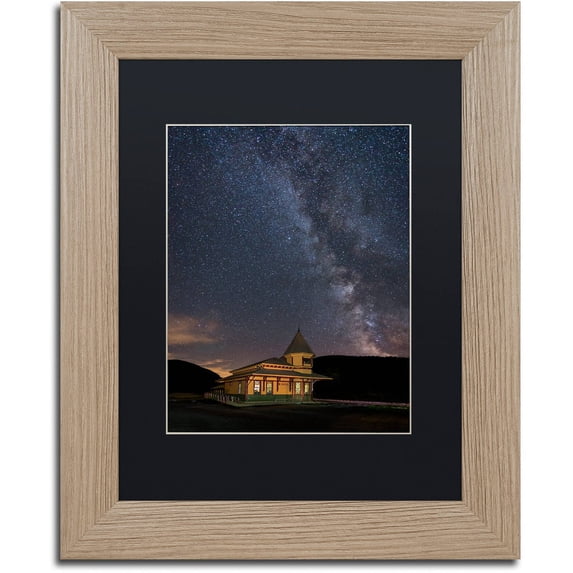 Trademark Fine Art "Stellar Depot" Canvas Art by Michael Blanchette Photography Black Matte, Birch Frame
