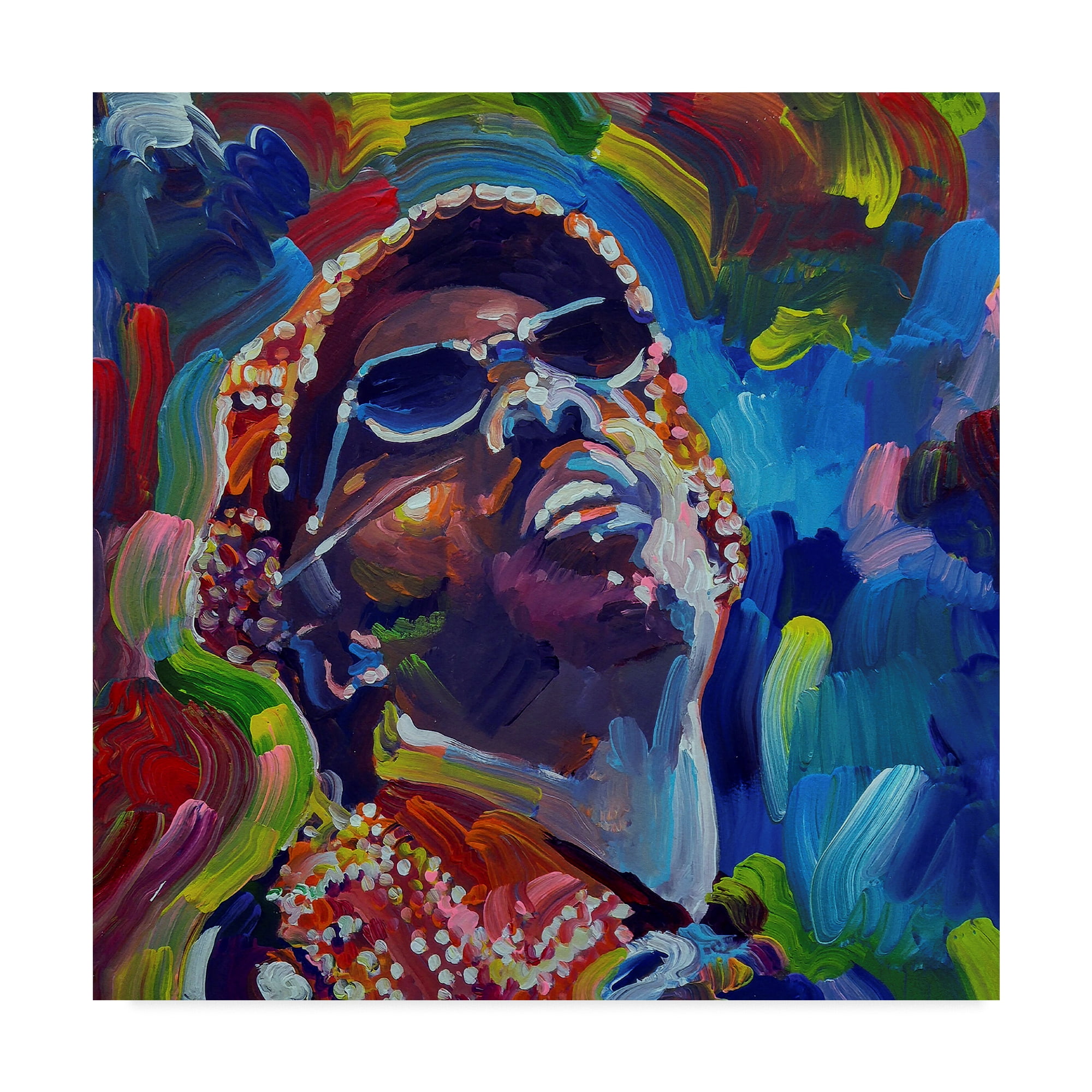 Trademark Fine Art 'Stevie Wonder' Canvas Art by Howie Green
