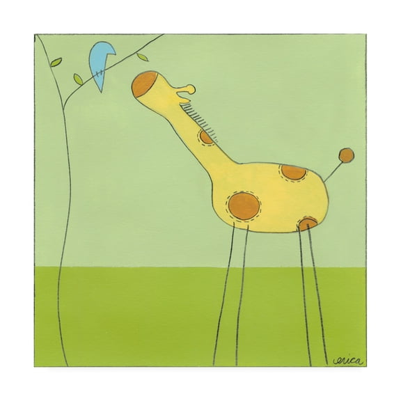 Trademark Fine Art 'Stick leg Giraffe II Childrens Art' Canvas Art by June Erica Vess