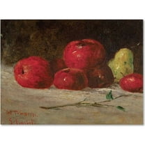 Trademark Fine Art "Still Life Apples and Pears" Canvas Art by Gustave Courbet