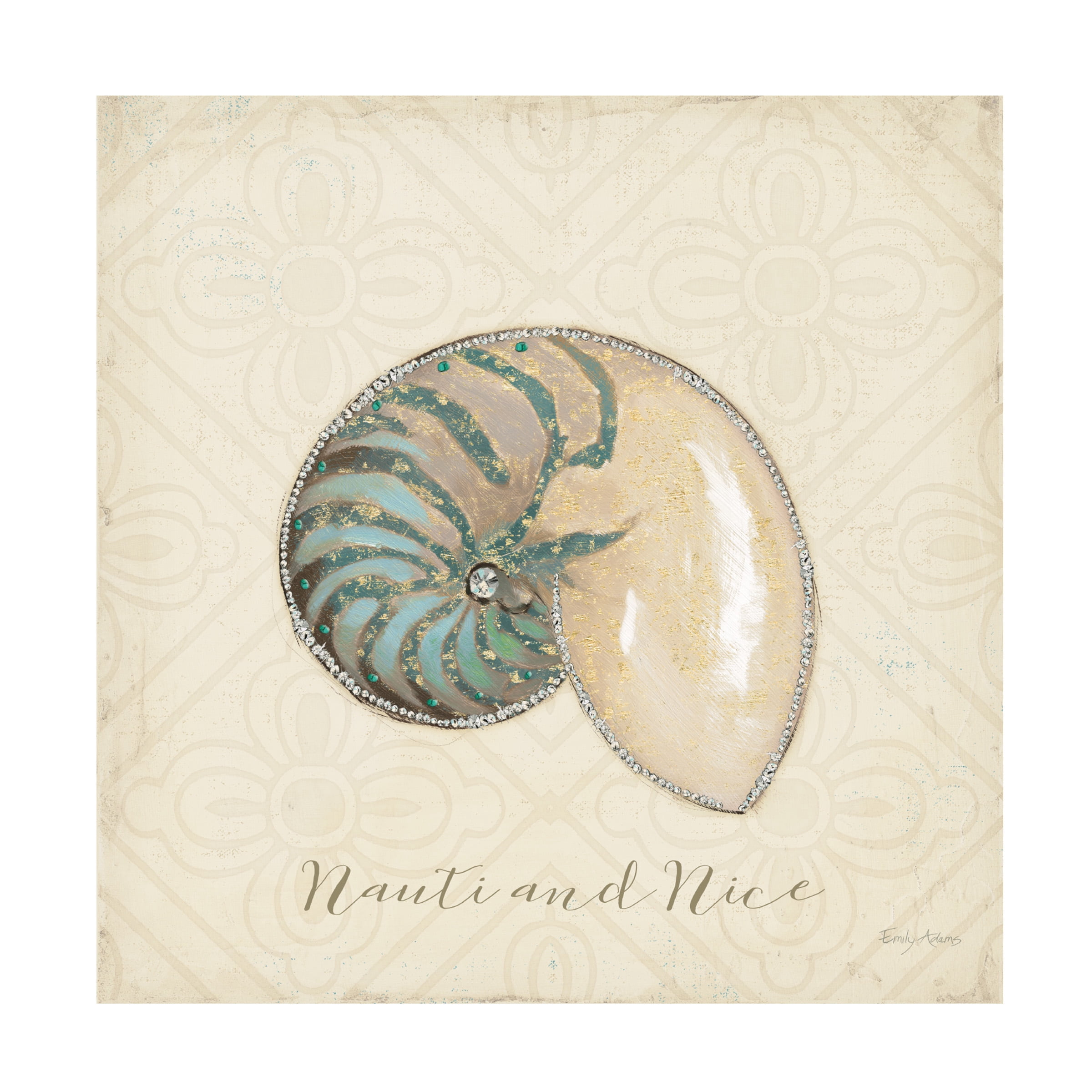 Trademark Fine Art Still Life Canvas Art ' Beach Treasures III Christmas ' by Emily Adams