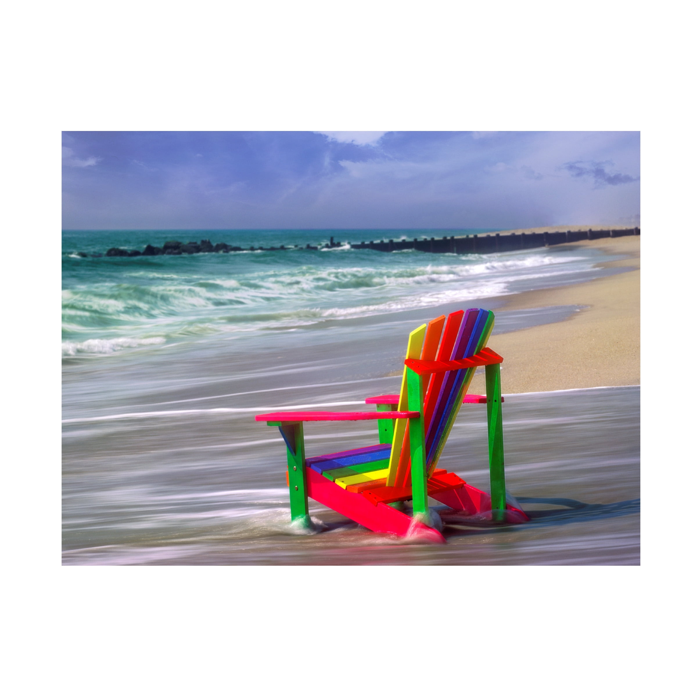 Trademark Fine Art Still Life Canvas Art ' Rainbow Chair ' by Mike Jones Photo