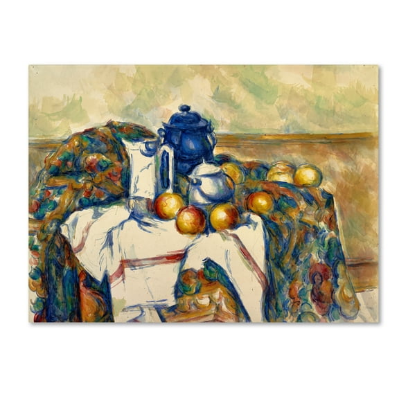 Trademark Fine Art 'Still Life With Blue Pot' Canvas Art by Cezanne