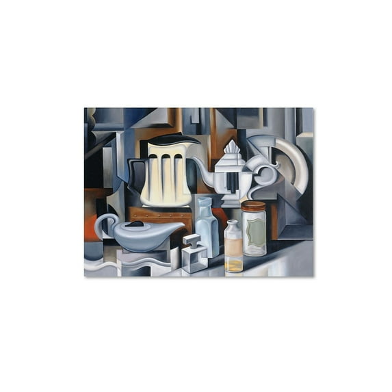 Trademark Fine Art "Still Life With Teapots" Canvas Art by Catherine Abel