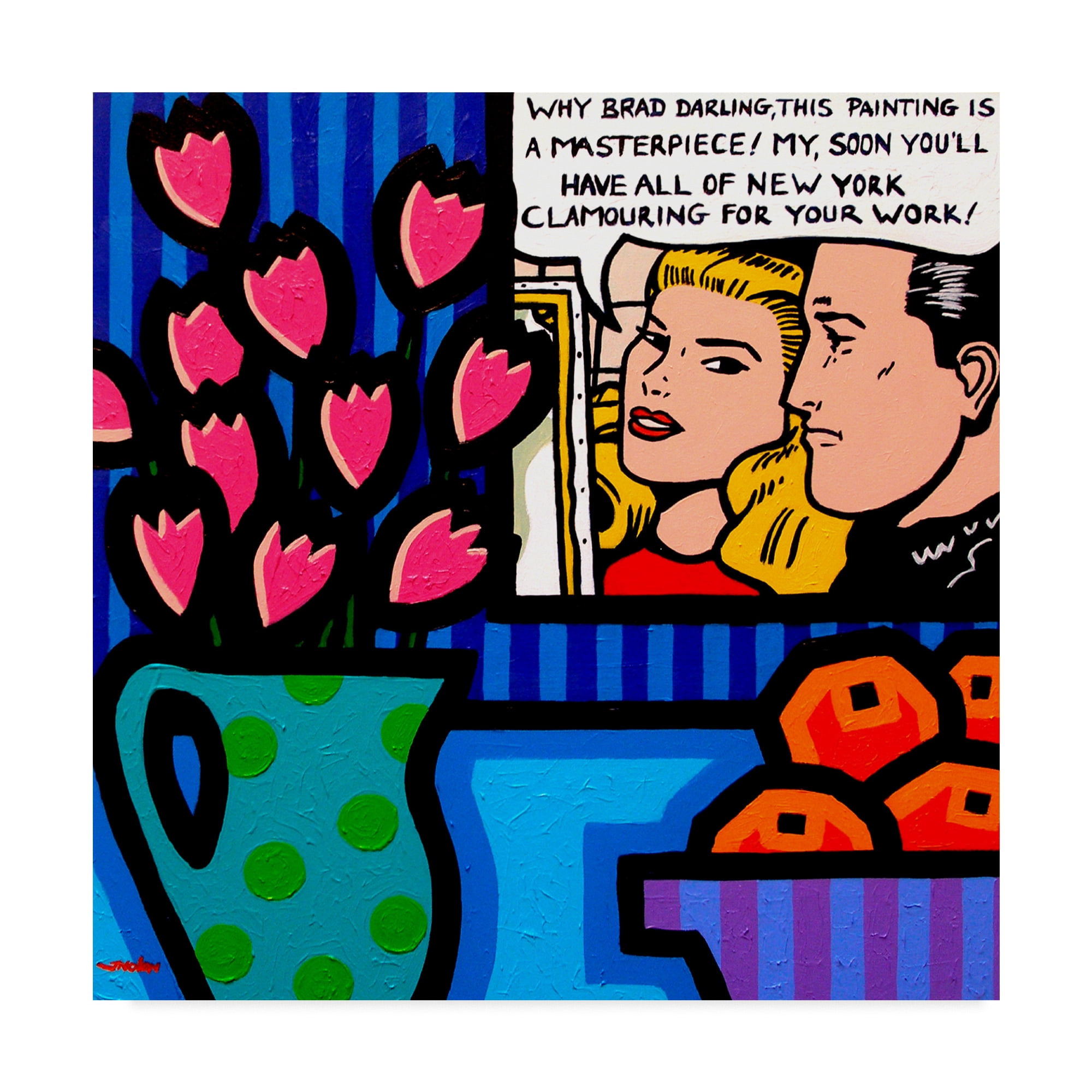 Trademark Fine Art 'Still Life with Lichtenstein' Canvas Art by John Nolan