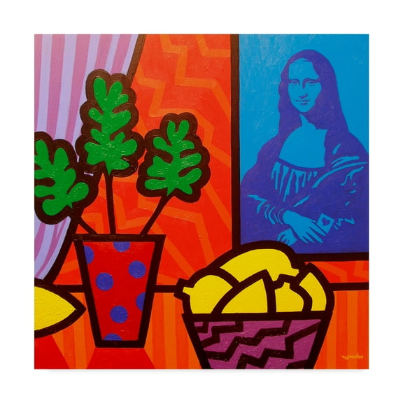 Trademark Fine Art 'Still Life with Matisse and Mona Lisa' Canvas Art by John Nolan