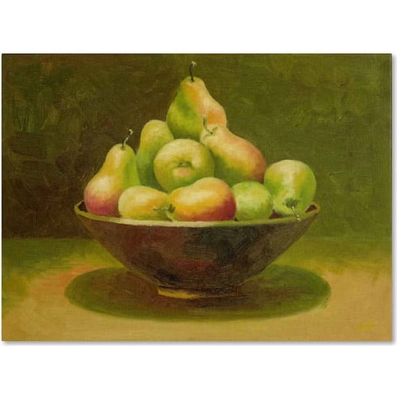 Trademark Fine Art "Still Life with Pears" Canvas Art by Rio