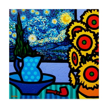 Trademark Fine Art 'Still Life with Starry Night' Canvas Art by John Nolan