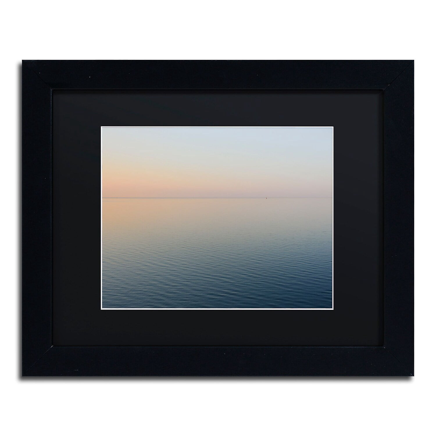 Trademark Fine Art "Stillness is the Way" Canvas Art by Kurt Shaffer, Black Matte, Black Frame