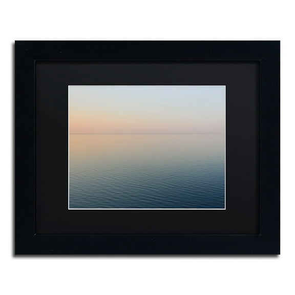 Trademark Fine Art "Stillness is the Way" Canvas Art by Kurt Shaffer, Black Matte, Black Frame