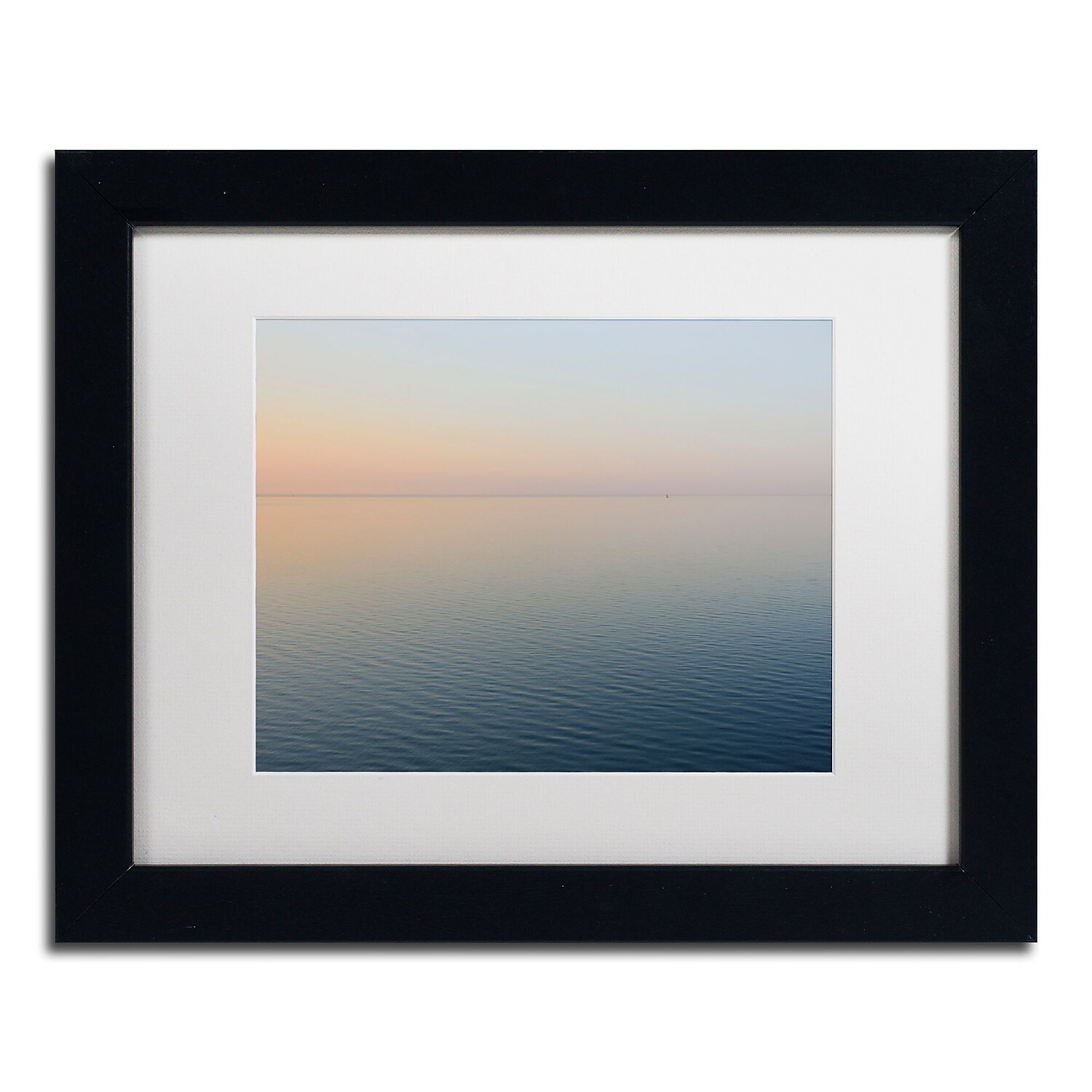 Trademark Fine Art "Stillness is the Way" Canvas Art by Kurt Shaffer, White Matte, Black Frame