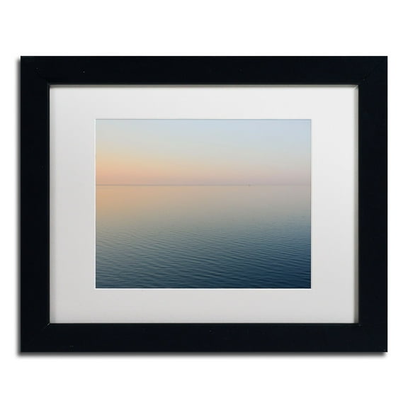 Trademark Fine Art "Stillness is the Way" Canvas Art by Kurt Shaffer, White Matte, Black Frame