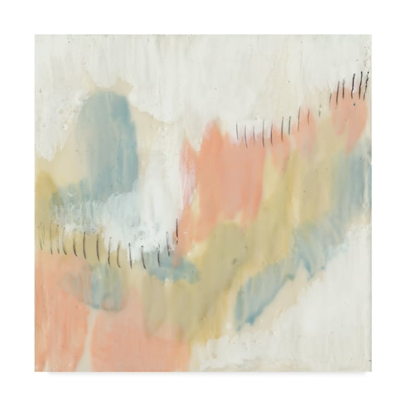 Trademark Fine Art 'Stitched Pastels I' Canvas Art by Jennifer Goldberger