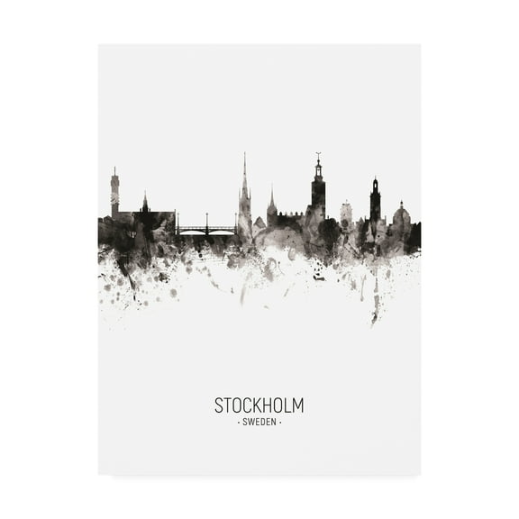 Trademark Fine Art 'Stockholm Sweden Skyline Portrait II' Canvas Art by Michael Tompsett