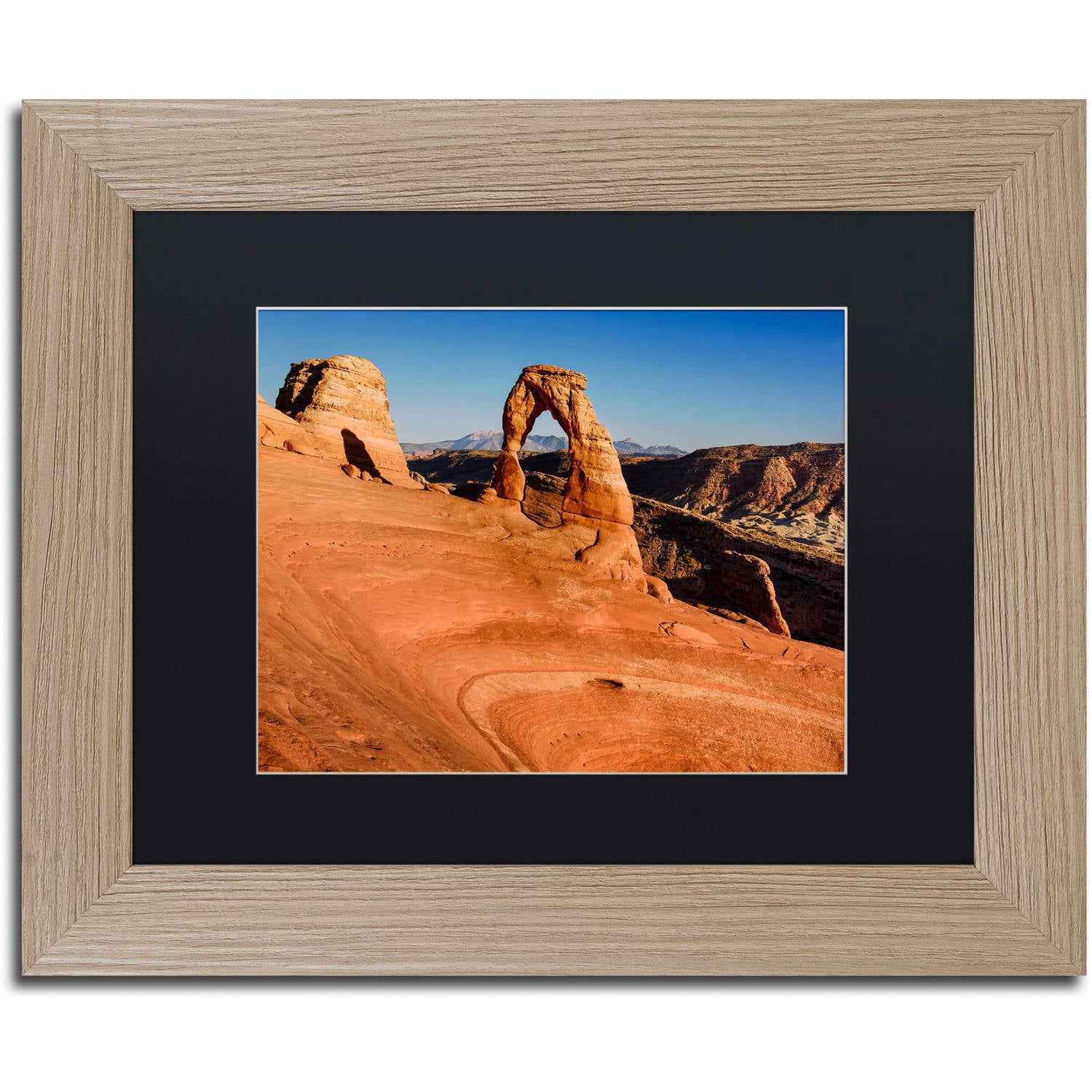 Trademark Fine Art "Stone Landmark" Canvas Art by Michael Blanchette Photography Black Matte, Birch Frame