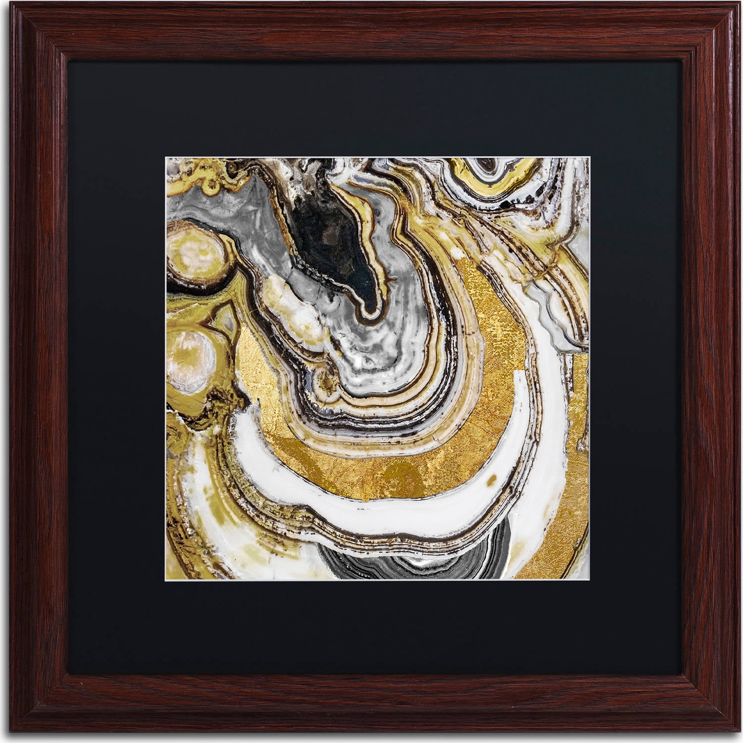 Trademark Fine Art "Stone Prose" Canvas Art by Color Bakery, Black Matte, Wood Frame
