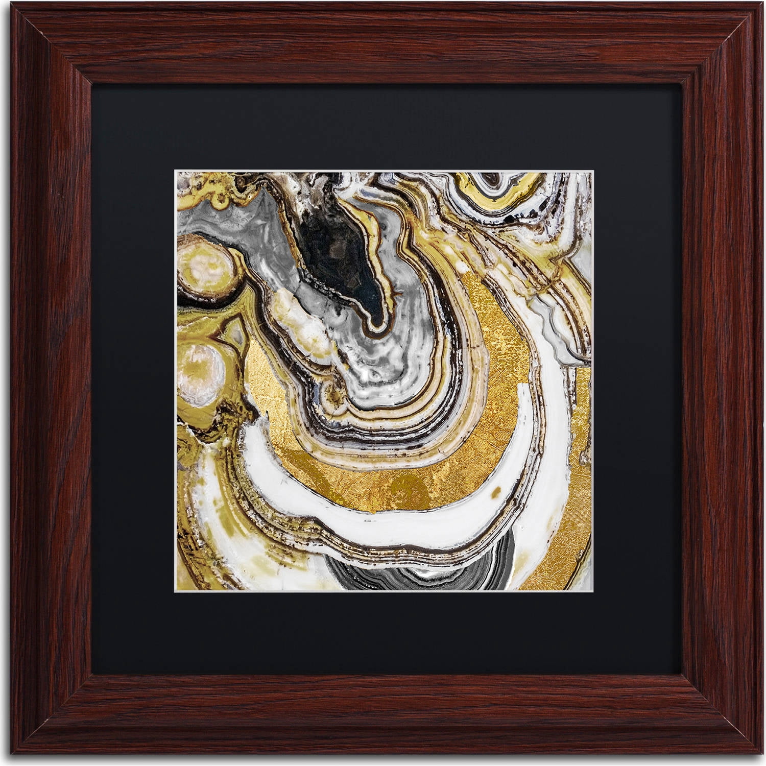 Trademark Fine Art "Stone Prose" Canvas Art by Color Bakery, Black Matte, Wood Frame